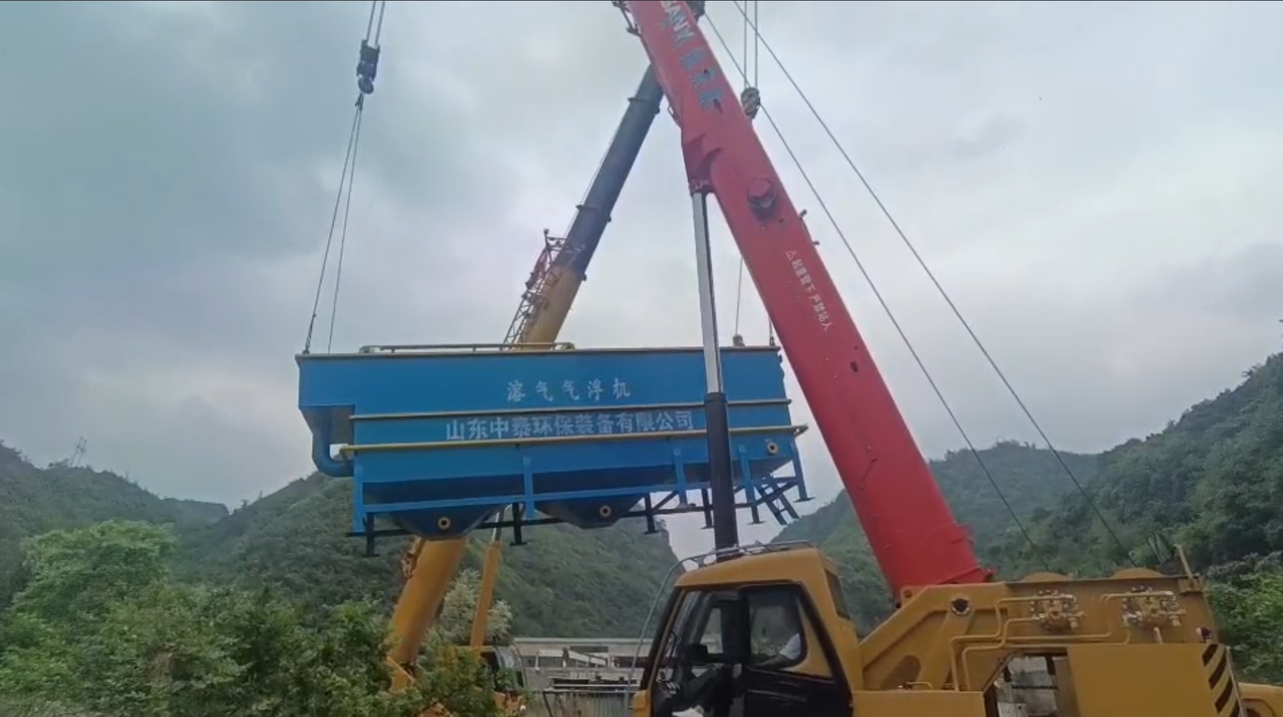 氣浮機,高效氣浮機,溶氣氣浮機,氣浮機安裝現場